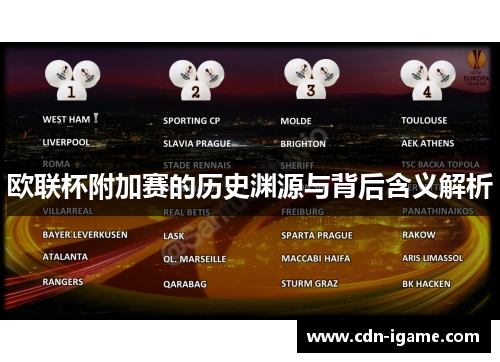 欧联杯附加赛的历史渊源与背后含义解析 欧联杯附加赛的历史渊源与背后含义解析